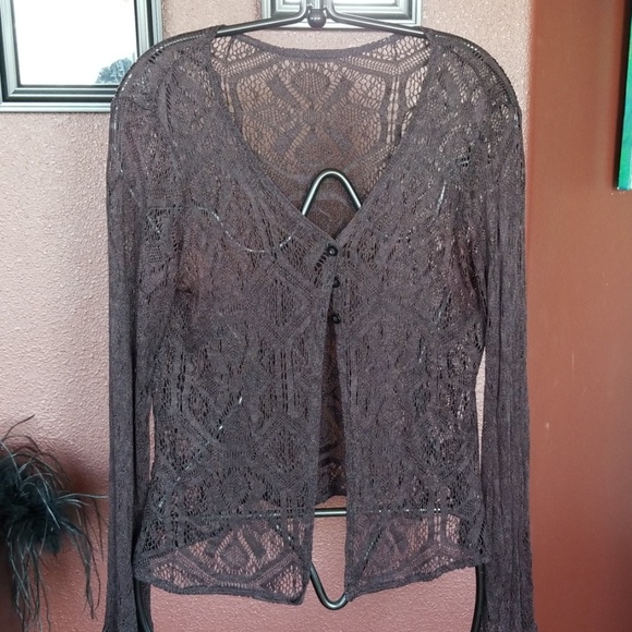 ? Sweaters - Black lace sweater